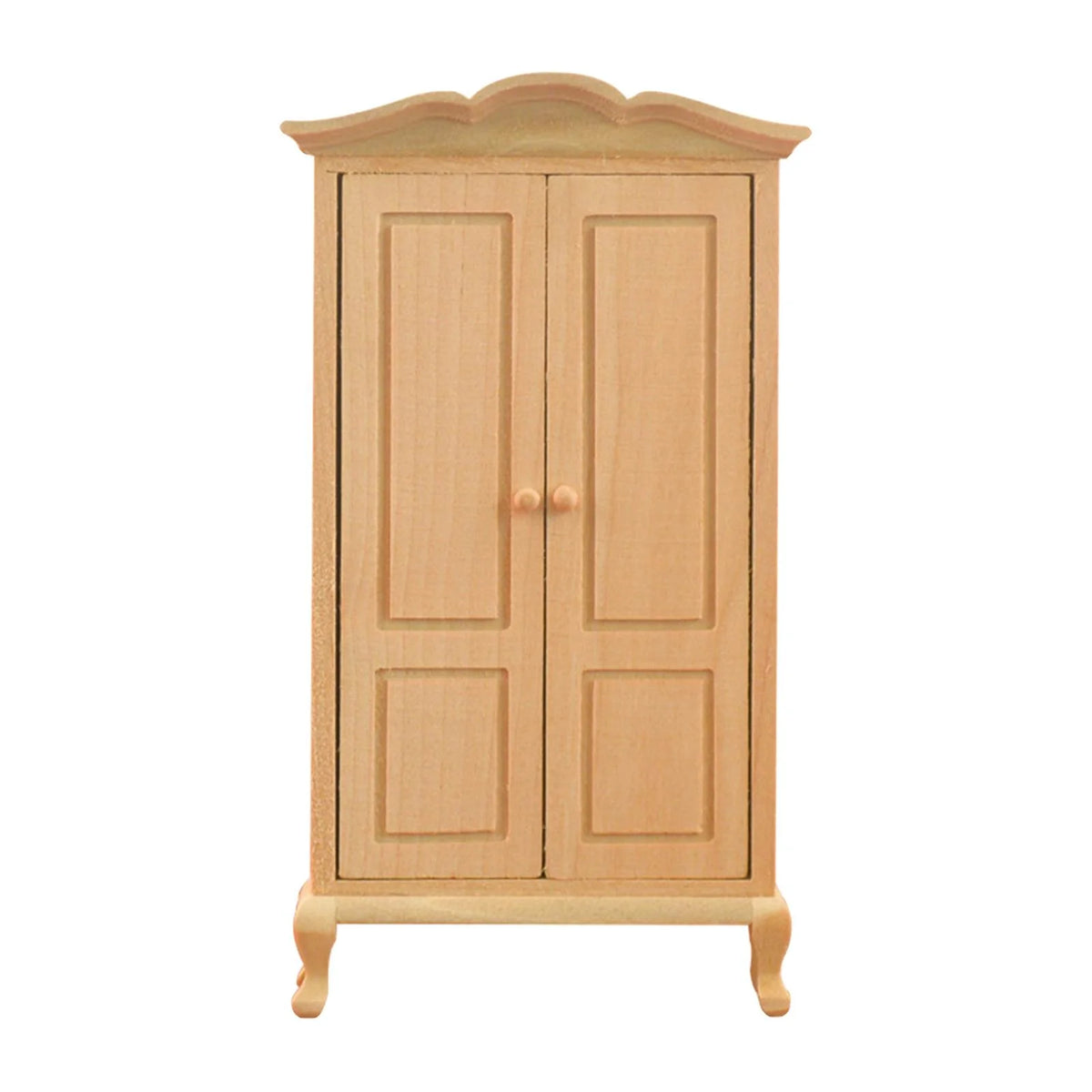 Vintage 2 Doors Wardrobe Dollhouse Furniture Miniature Model S36175