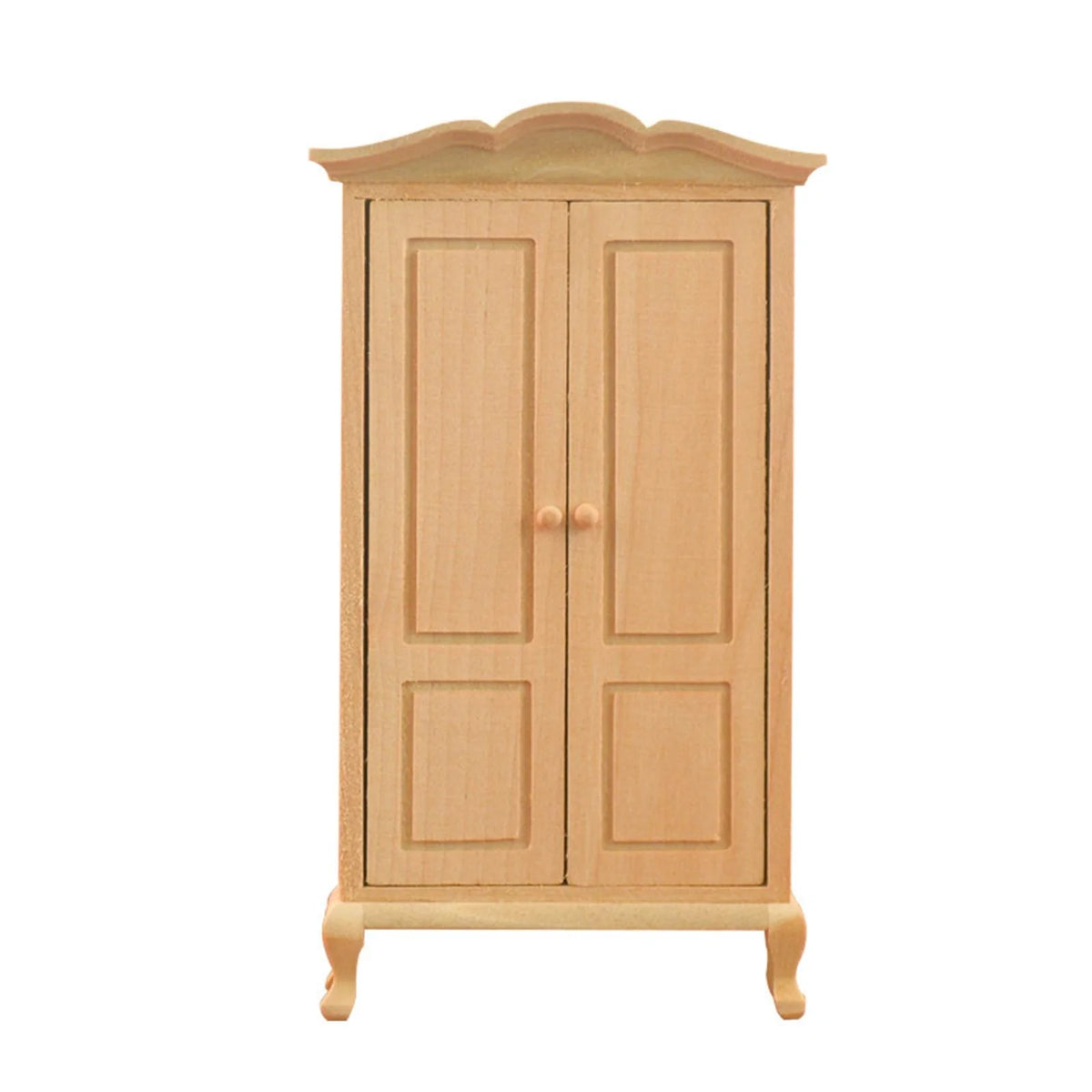 Vintage 2 Doors Wardrobe Dollhouse Furniture Miniature Model S36175
