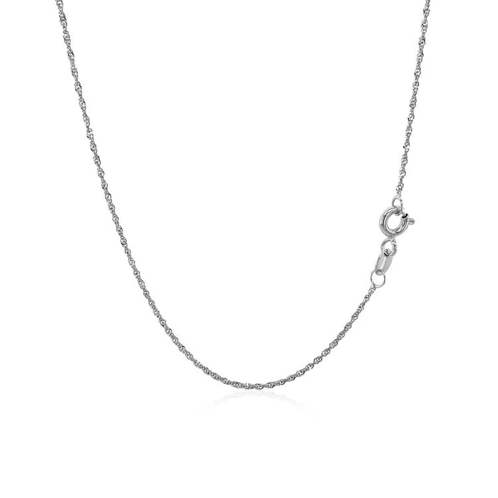 14K White Gold Singapore Chain 16'' F874