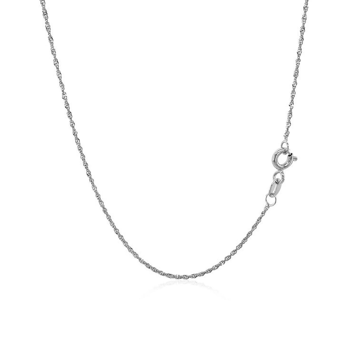 14K White Gold Singapore Chain 16'' F874