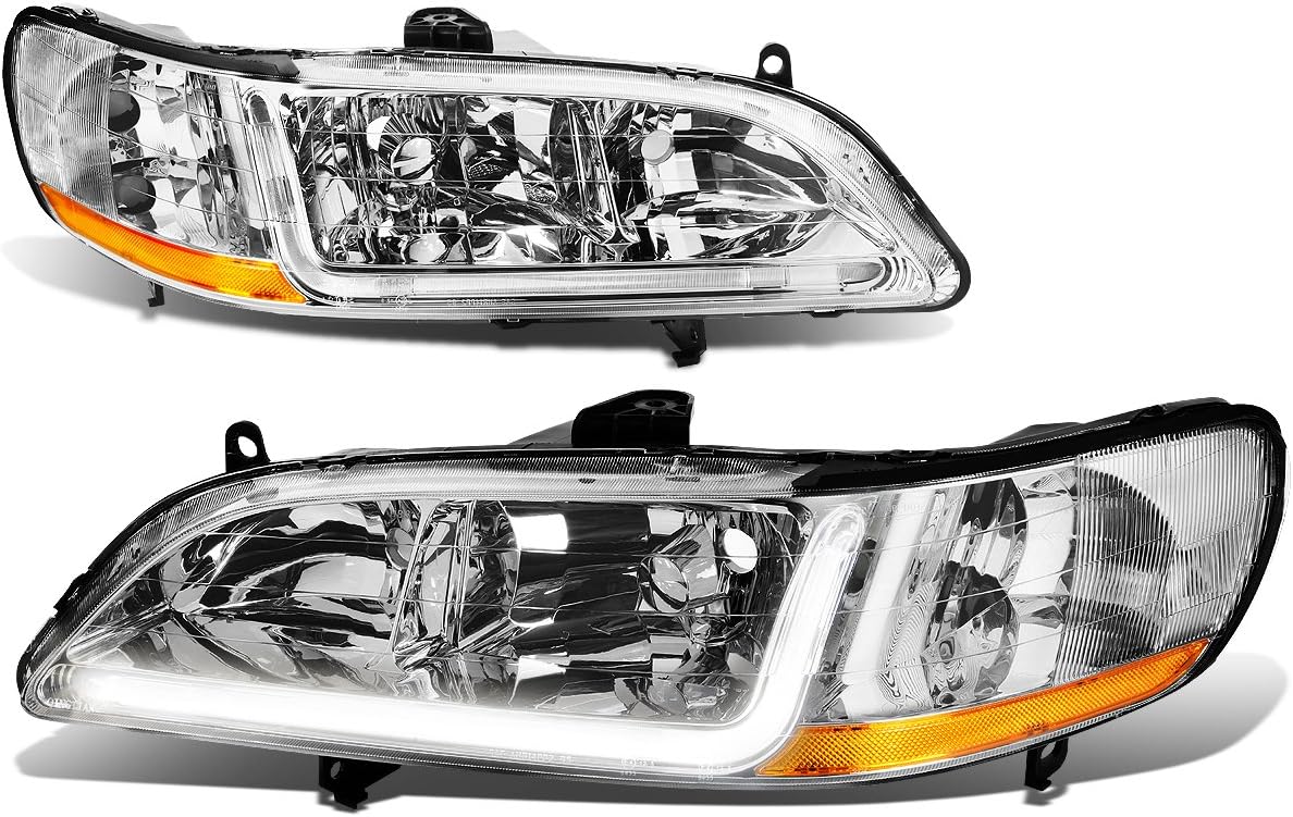 Chrome Housing LED DRL Headlights Assembly N834