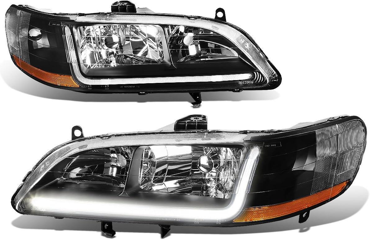 Chrome Housing LED DRL Headlights Assembly N834