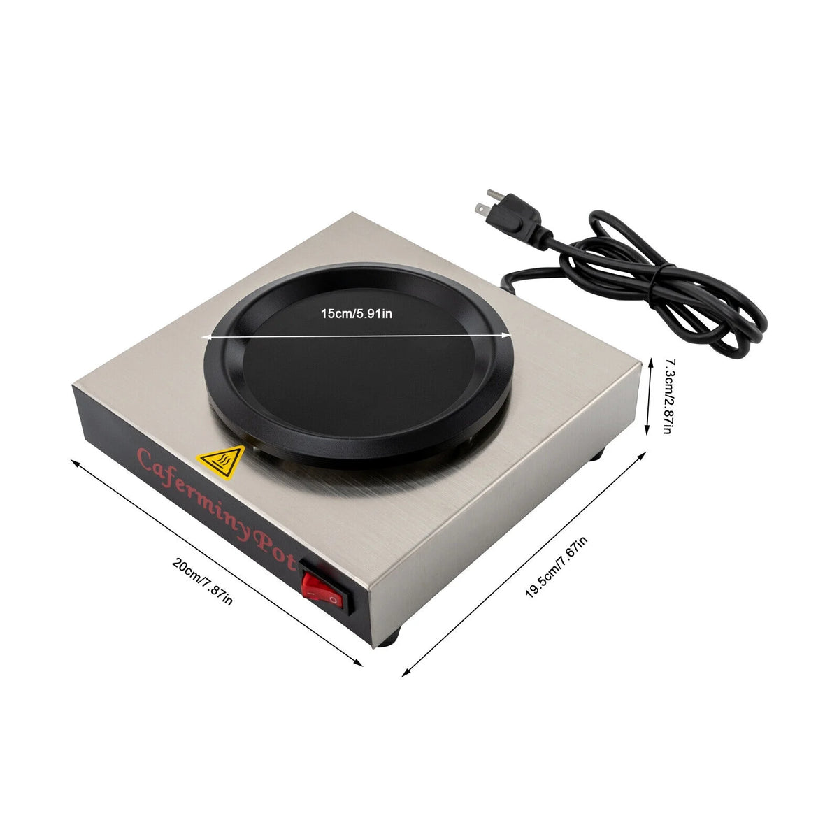 80W Stainless Steel Coffee Warmer Plate B9174