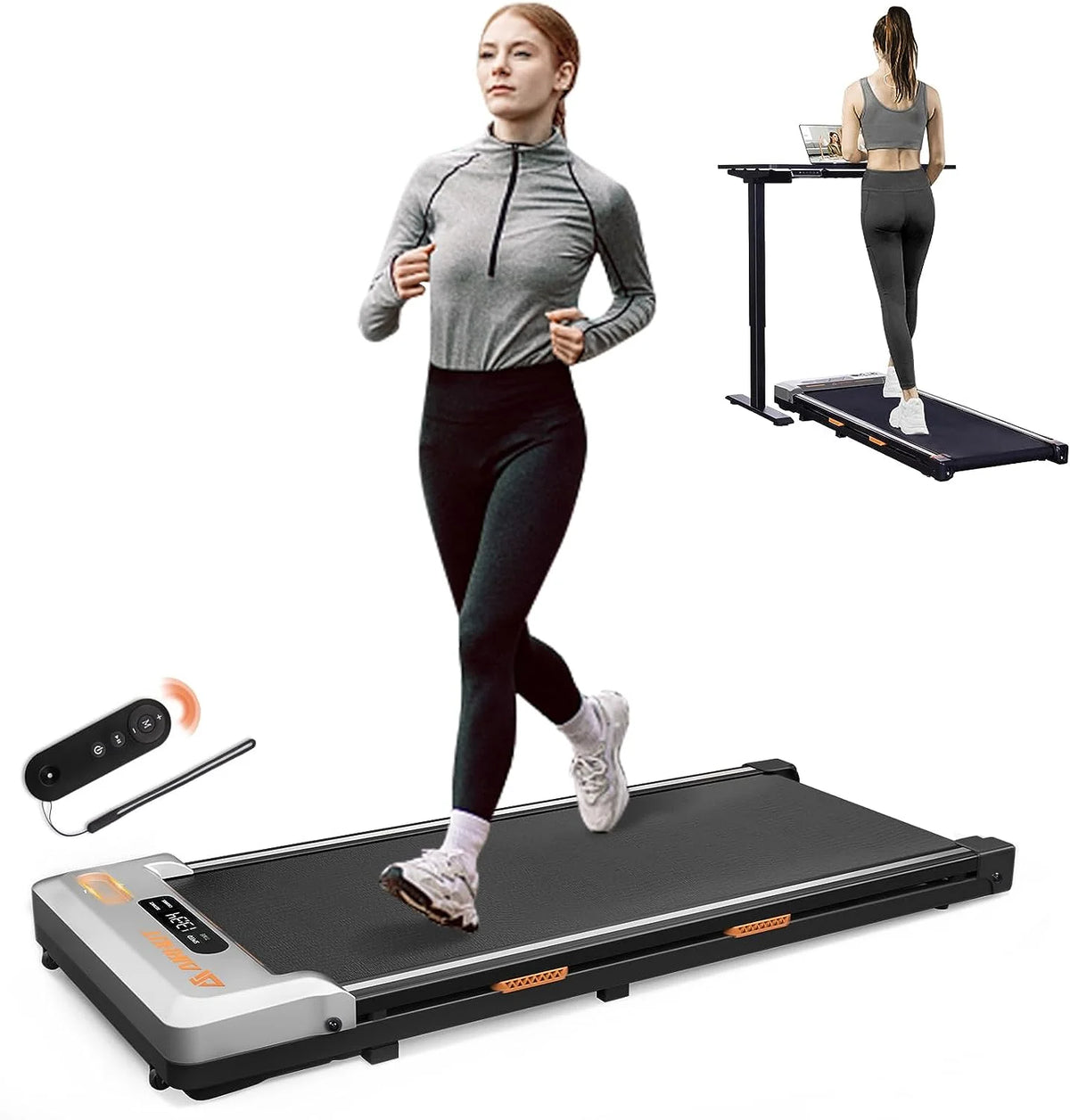 Under Desk Treadmill 2 in 1 Black E37025