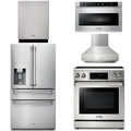 30 Electric Range, Range Hood, Microwave, Refrigerator with Water and Ice Dispenser, Dishwasher V963