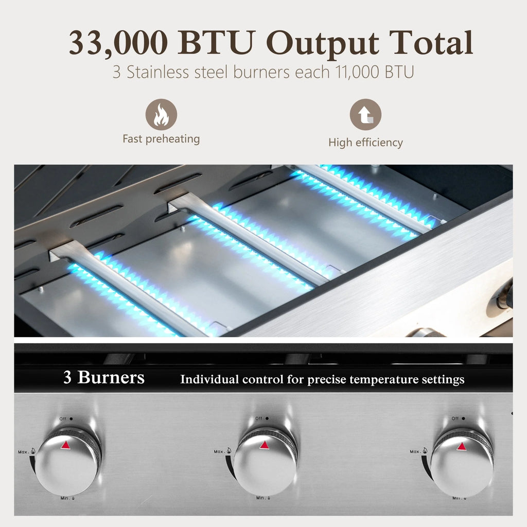 3-Burner Propane Gas Griddle M374281