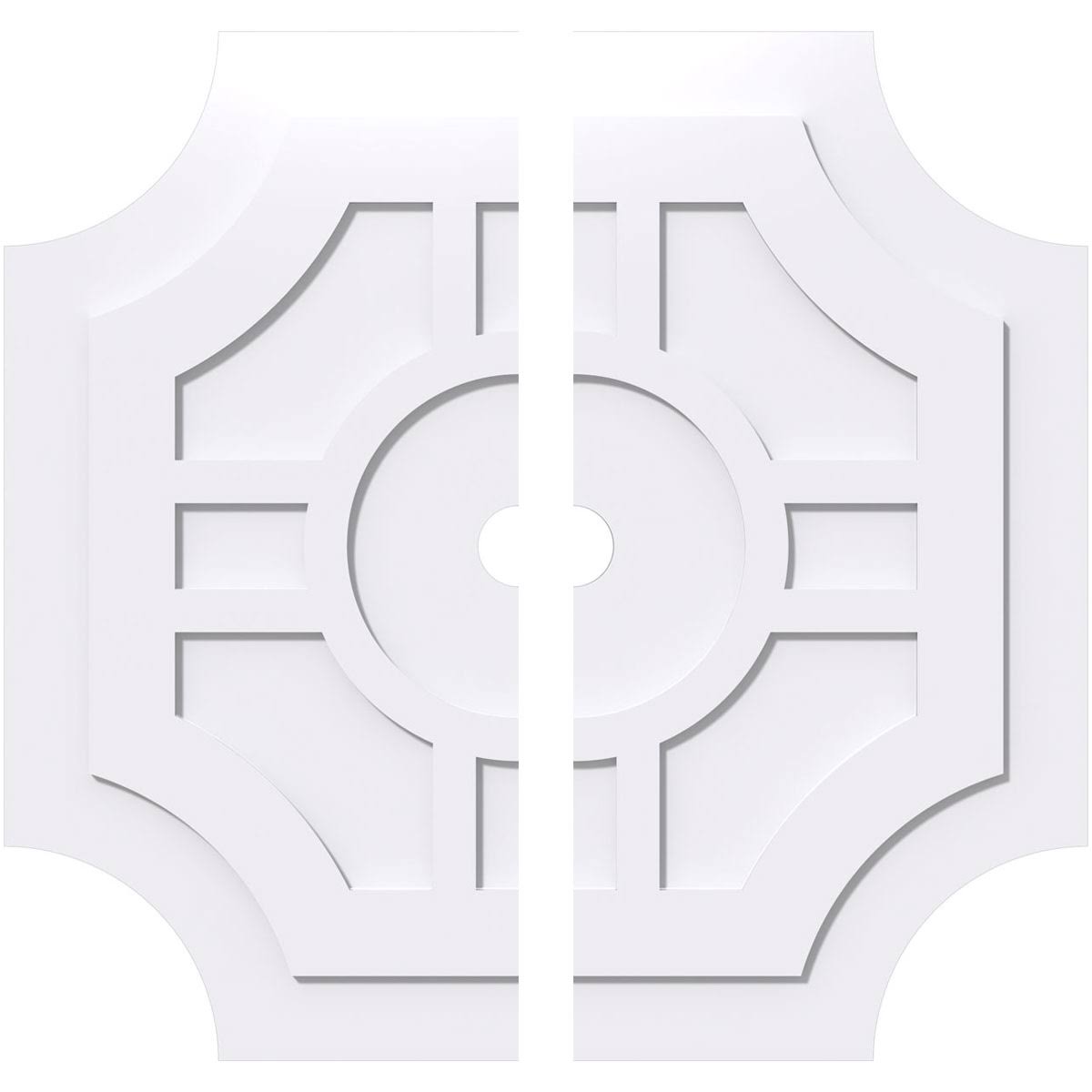 38 inchod x 3 inchid x 12 1/2 inchc x 1 inchp PVC Contemporary Ceiling Medallion J593895