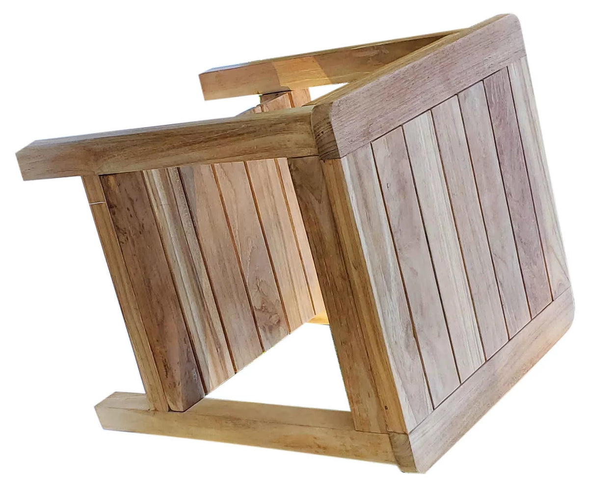 Teak Wood Shower Seat Outdoor Bench I45118