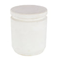 White Industrial Fiber Clay Outdoor Cylindrical Foot Stool G71457