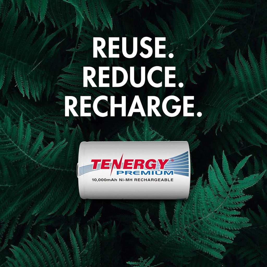 12 Pack D Size 10,000mAh NiMH Rechargeable Batteries C2354