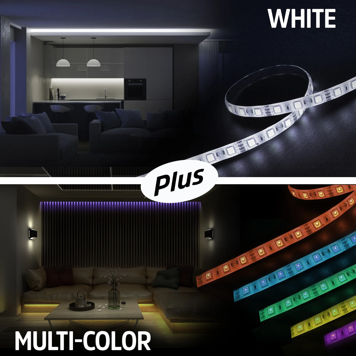 16.4ft Smart Multi-Color Dimmable LED Light Strip S2889