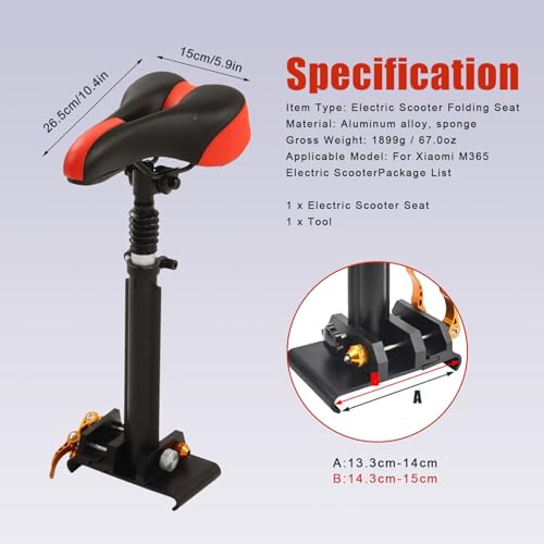 Foldable Adjustable Electric Scooter Seat U861