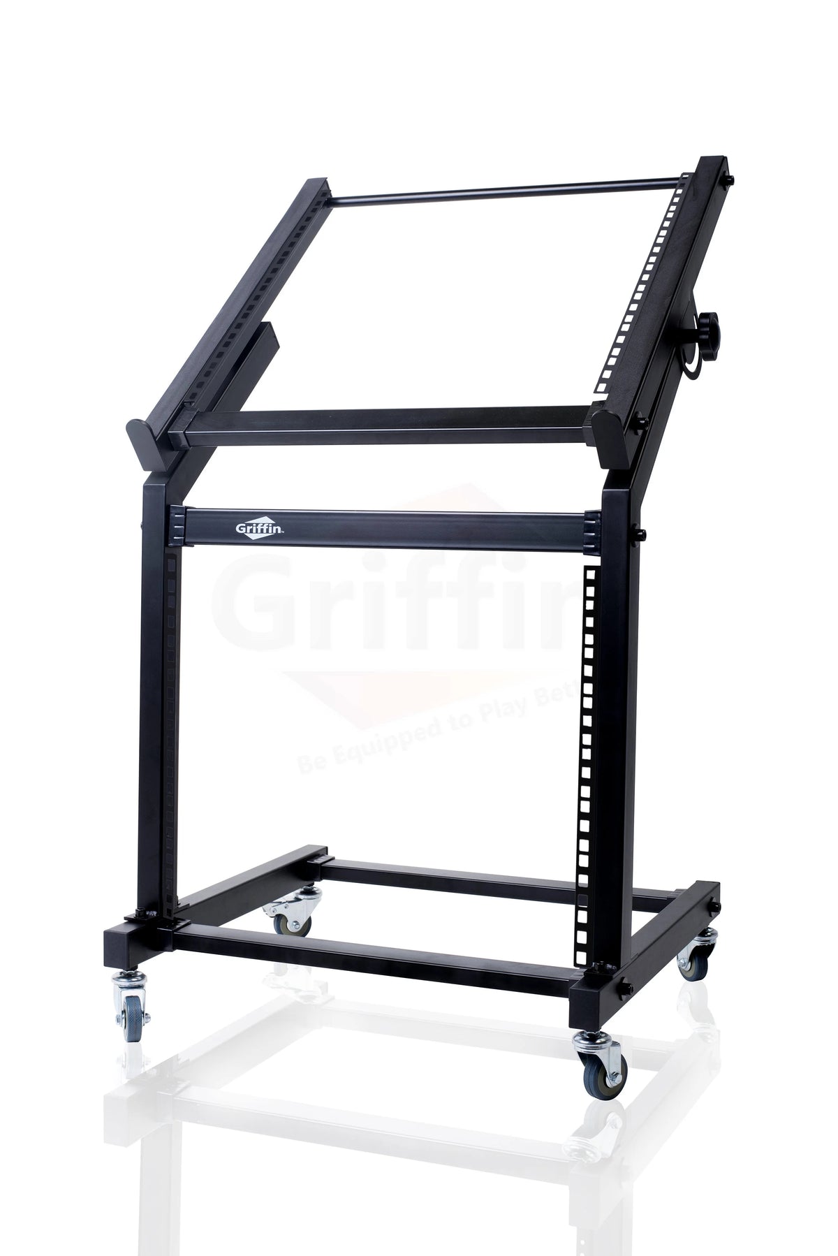 19U Rolling Rackmount Stand with Adjustable Mixer Platform D8151