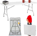 6 ft Plastic Folding Table with Carrying Handle S866170