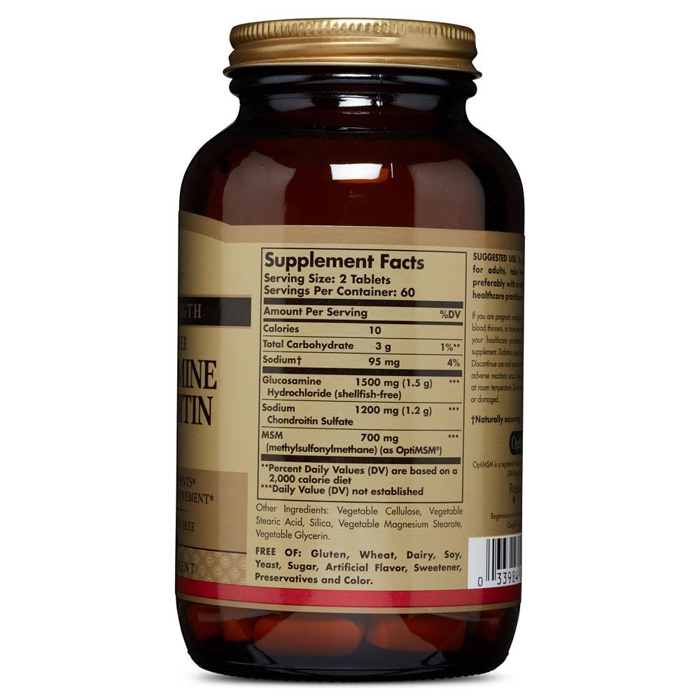 Triple Strength Glucosamine Chondroitin MSM 120 Tablets H548865