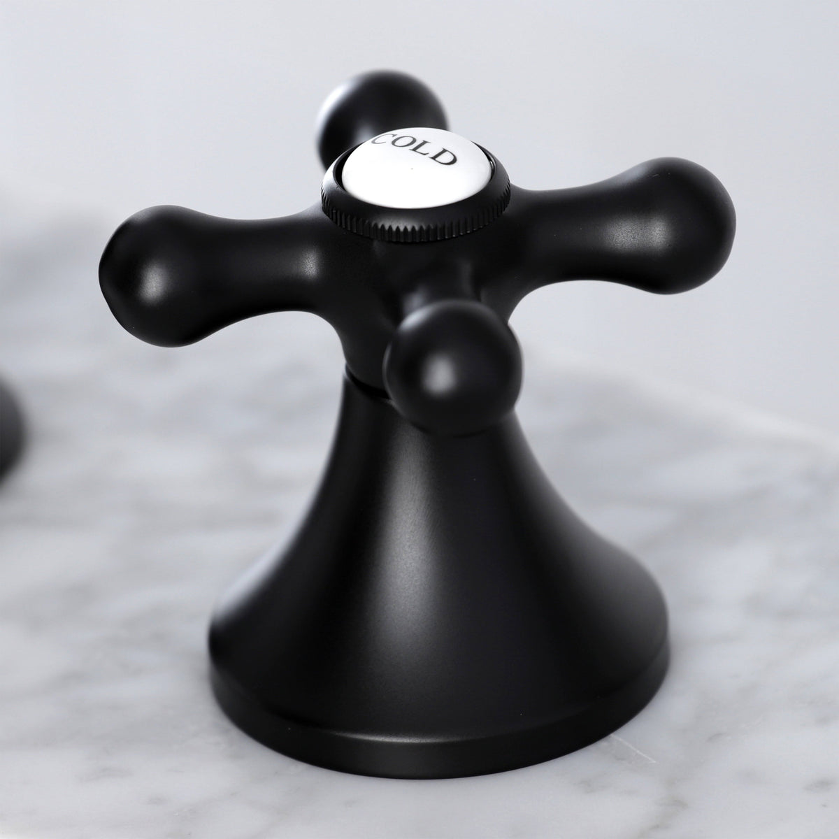 Matte Black Vintage Widespread Bathroom Faucet A3803