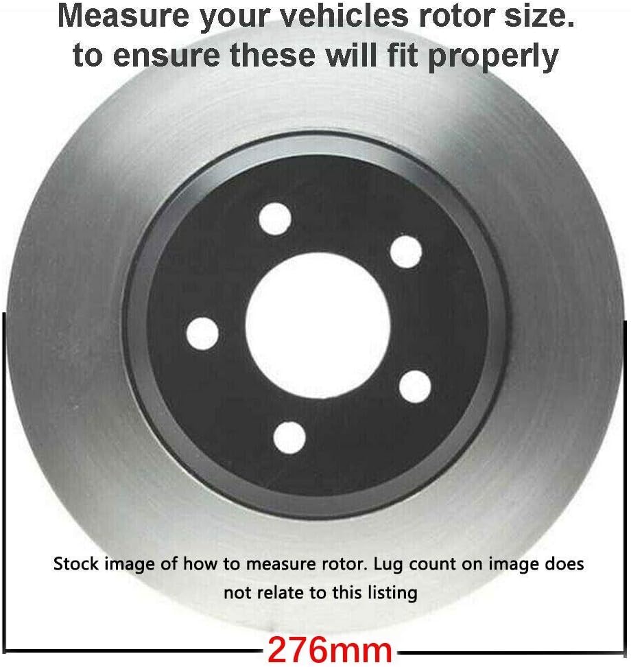 276mm Front Drilled & Slotted Brake Rotors Set with Pads Hardware and Brake Cleaner Fluid for Chevy Cruze Sonic E6715