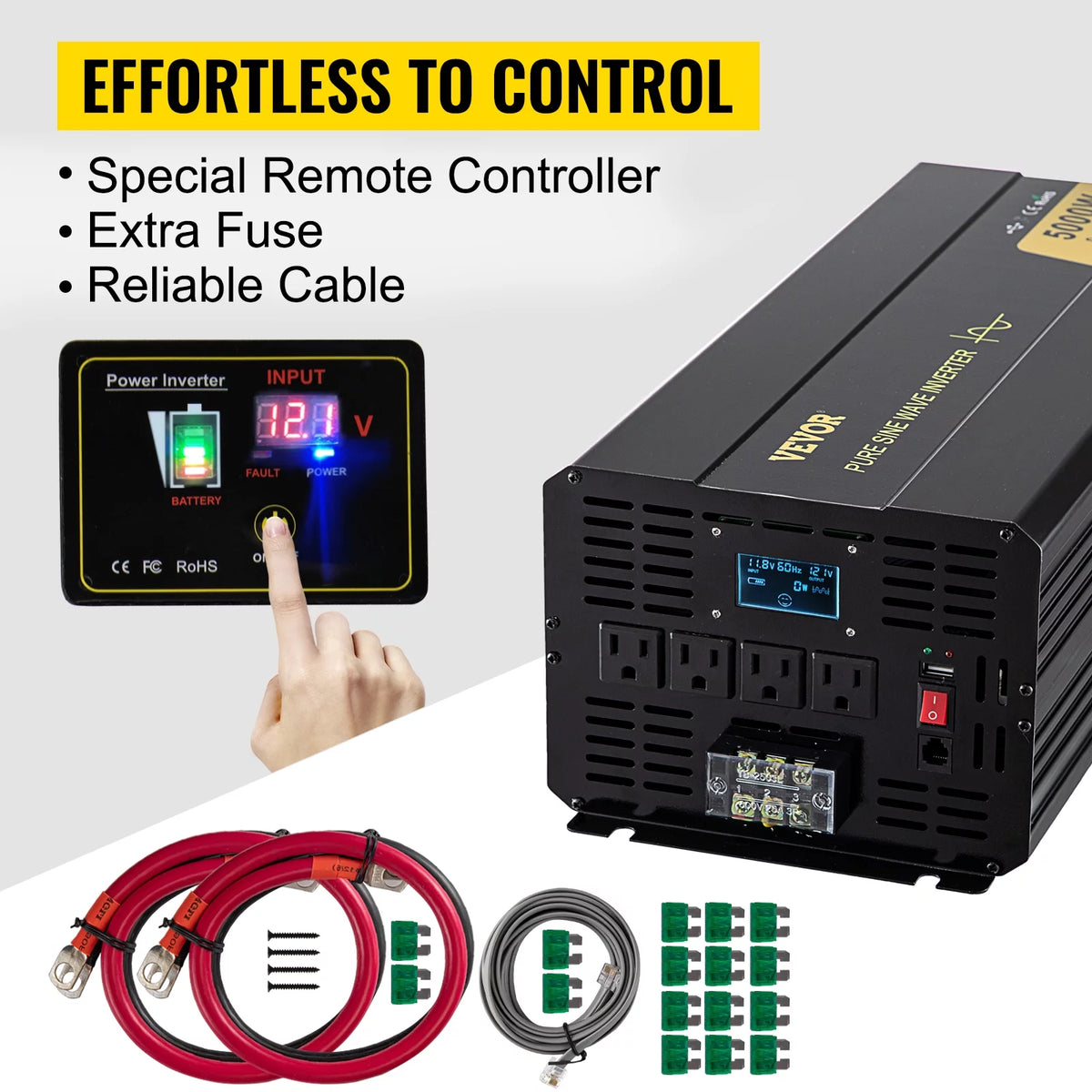 5000 Watt Pure Sine Wave Power Inverter B369517