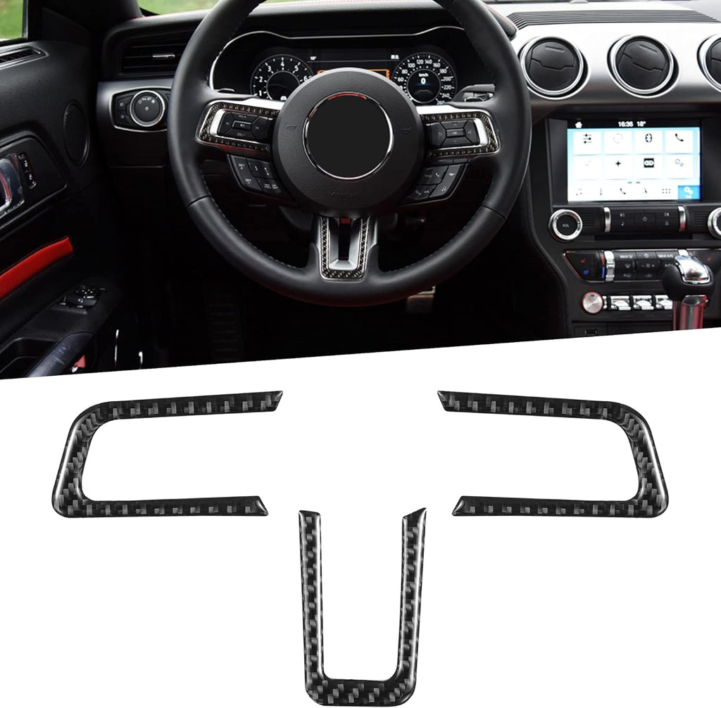 Carbon Fiber Center Console Gear Shift Frame Cover Trim Stickers 4Pcs S56986