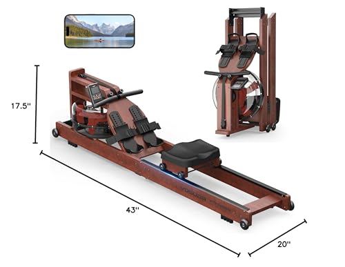 Foldable Water Rowing Machine 400LBS Weight Capacity with Monitor J775702