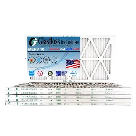 18x27x1 MERV 10 Furnace Air Filter, Qty: 6 X829660