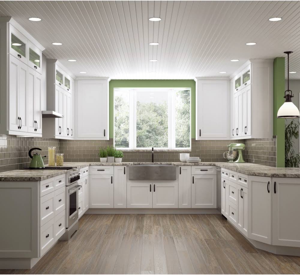 White 2 Doors 2 Shelves Wall Cabinet High-Density Fiberboard U384
