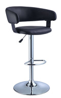 Black Faux Leather Adjustable Height Bar Stool N959