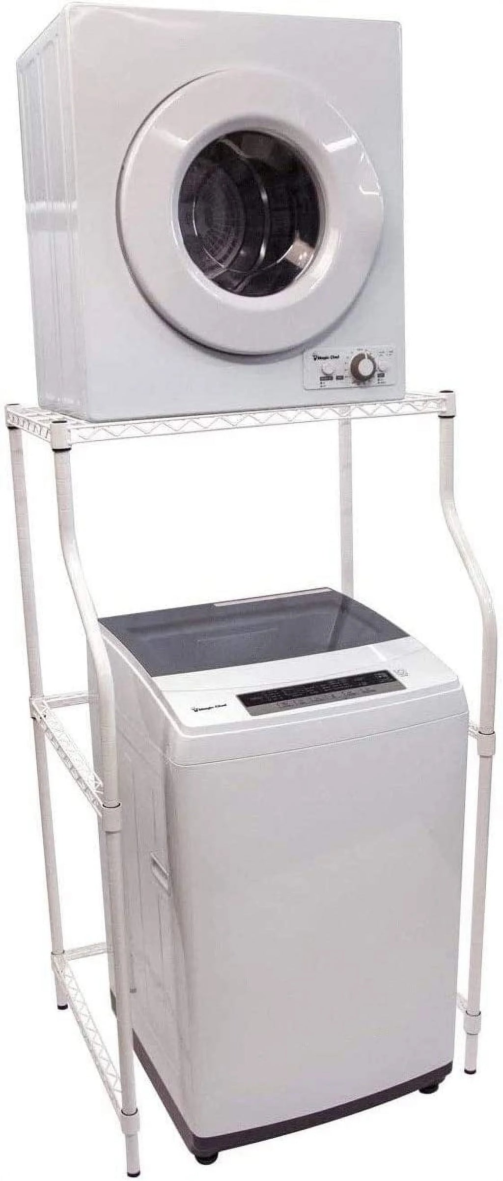 Laundry Sand, Space-Saving Washer-And-Dryer Rack, 23.6" D X 29.5" W X 53.1" H, White Q951
