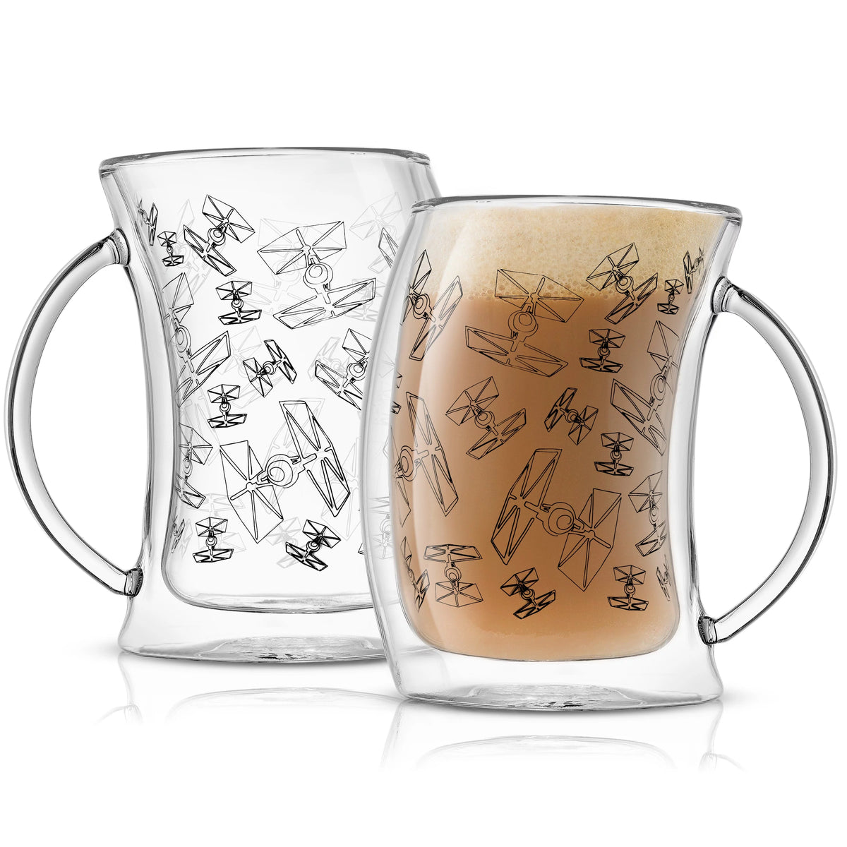 Double Wall Glass Mugs Set of 2 S7513